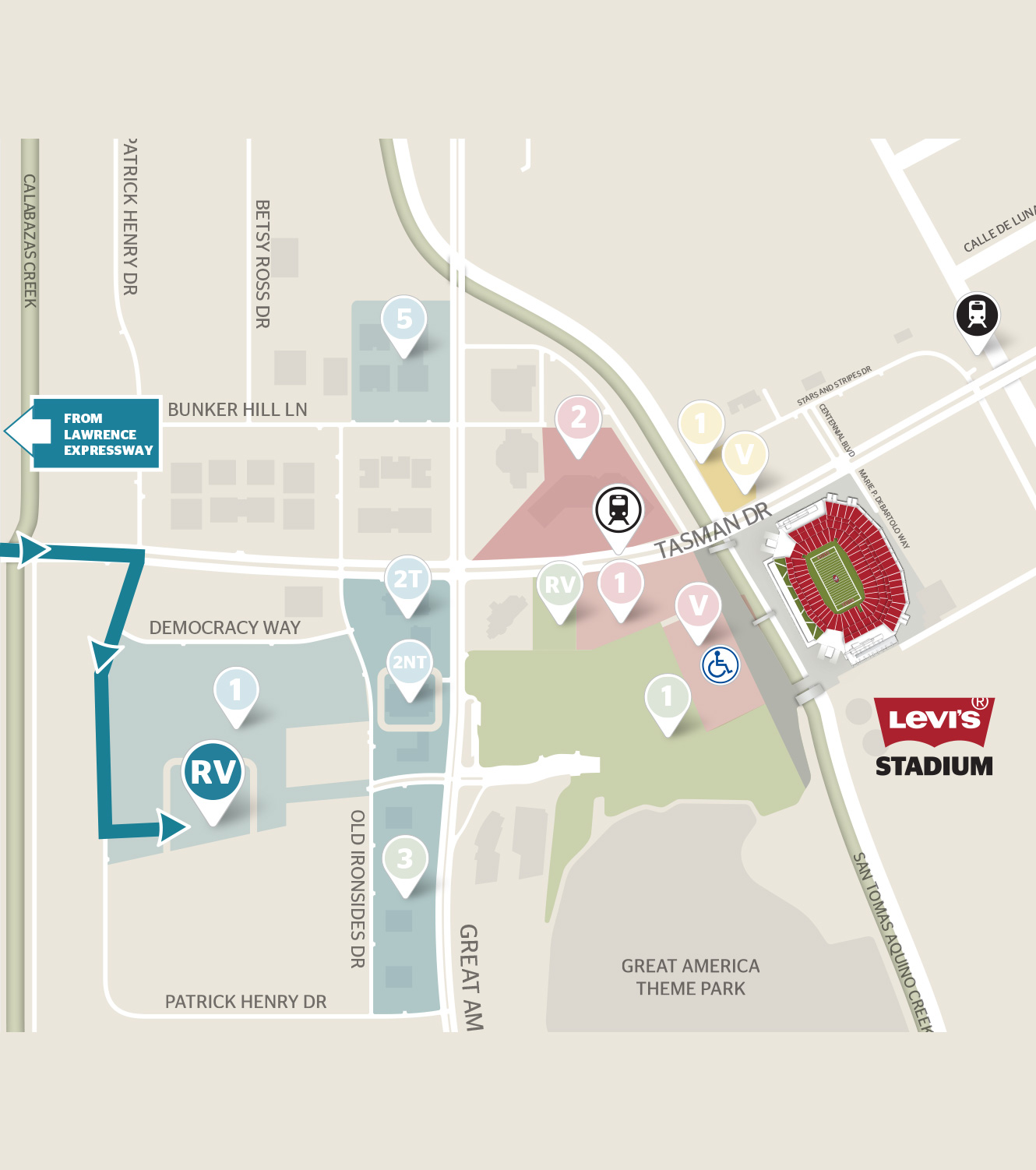 Parking Lot Maps - Levi's® Stadium