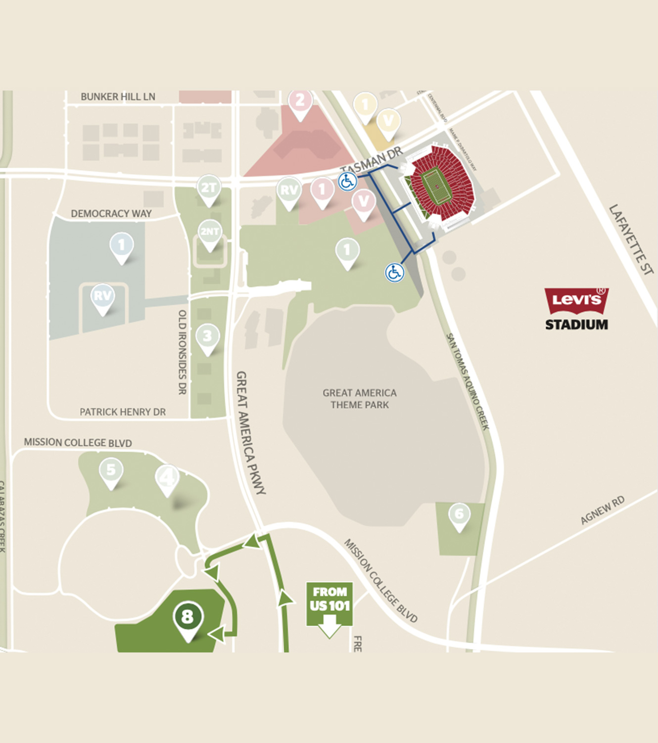 Parking Lot Maps - Levi's® Stadium