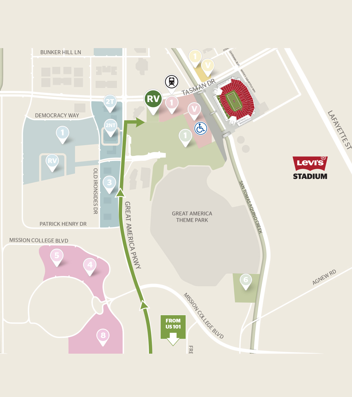 Parking Lot Maps - Levi's® Stadium