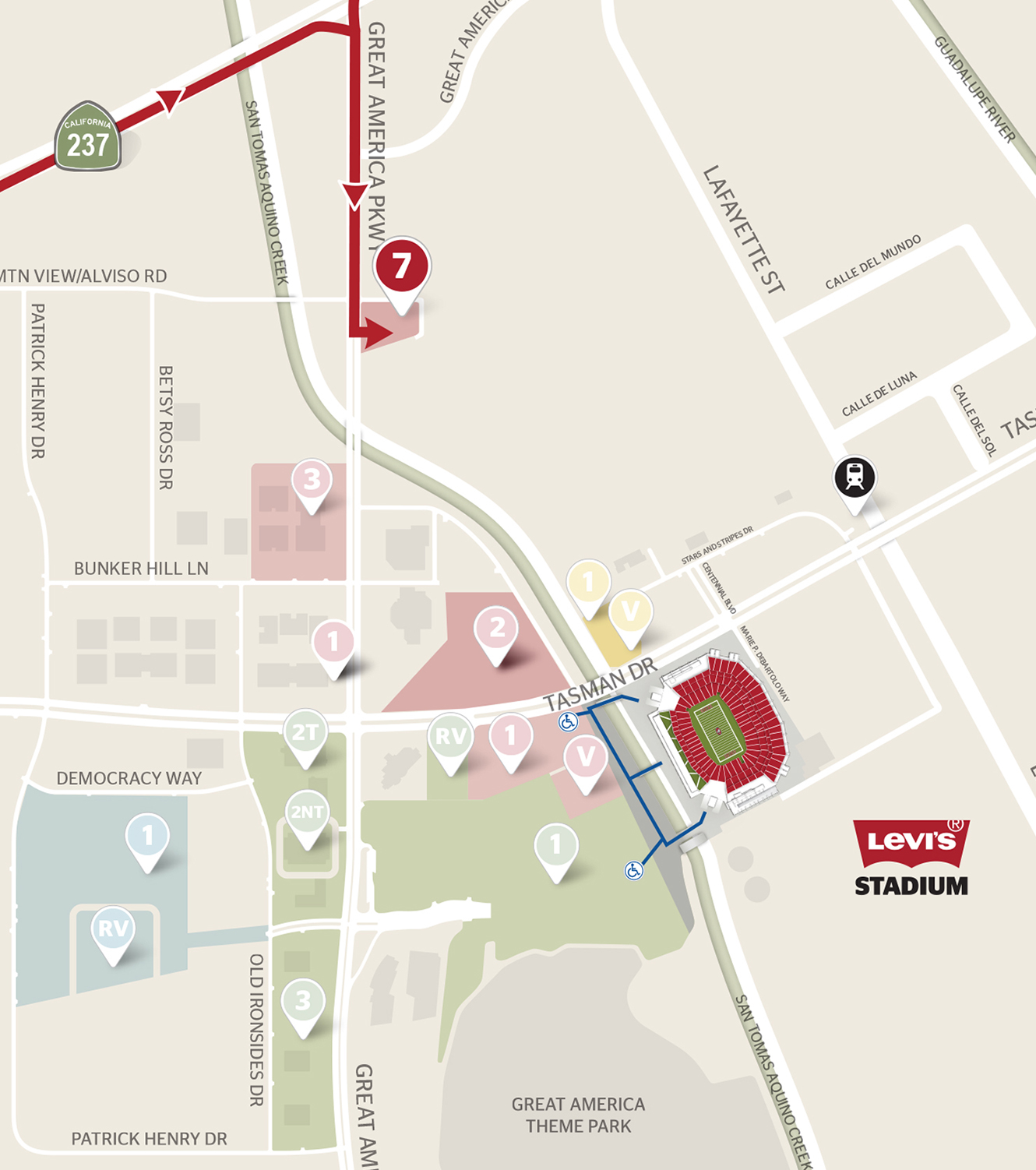 Parking Lot Maps - Levi's® Stadium