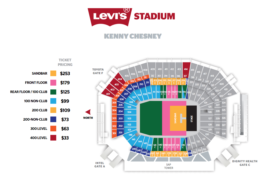 Kenny Chesney Seating Chart