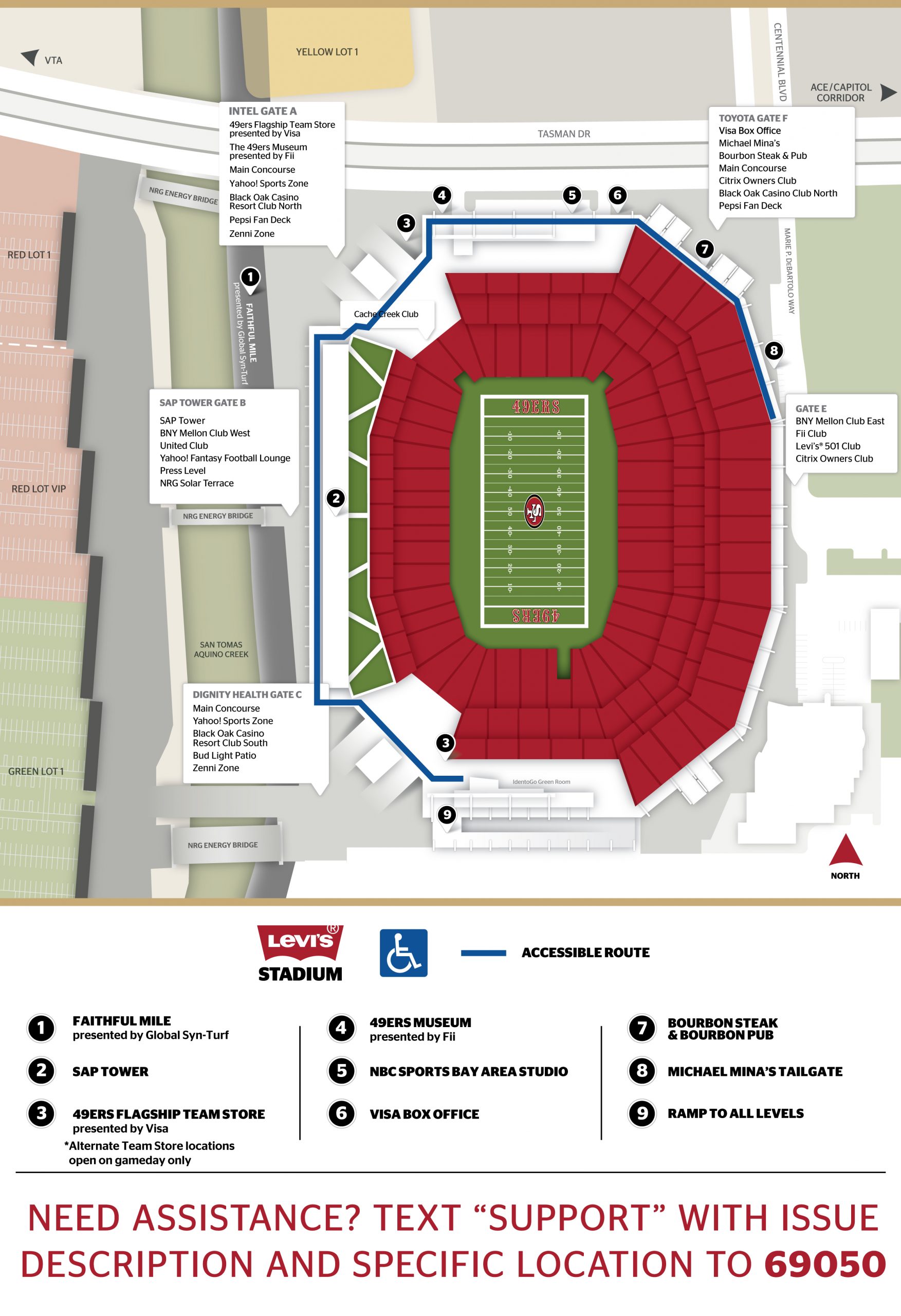 Levi Stadium Parking Map