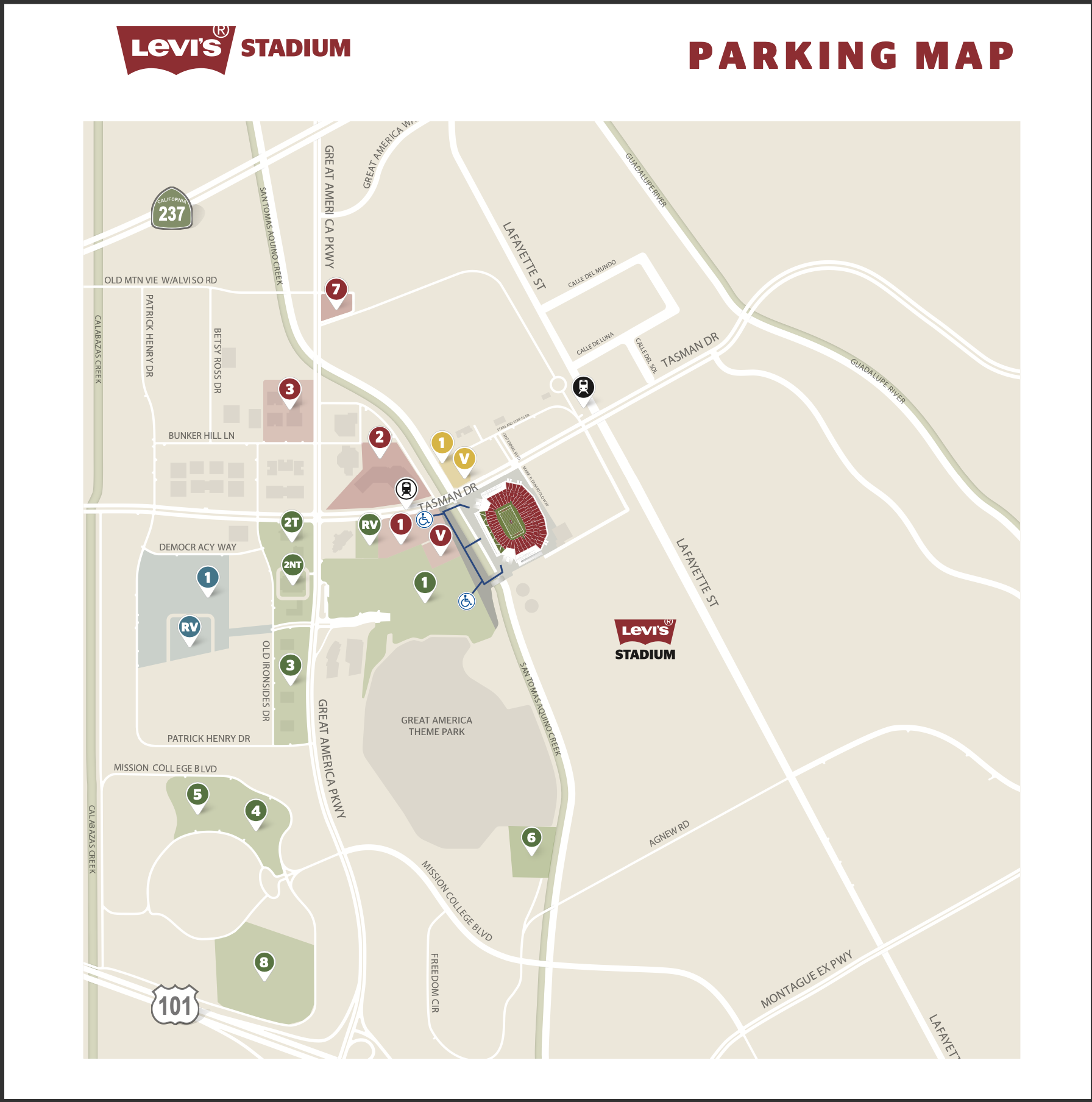 CFP Parking Map - Levi's® Stadium