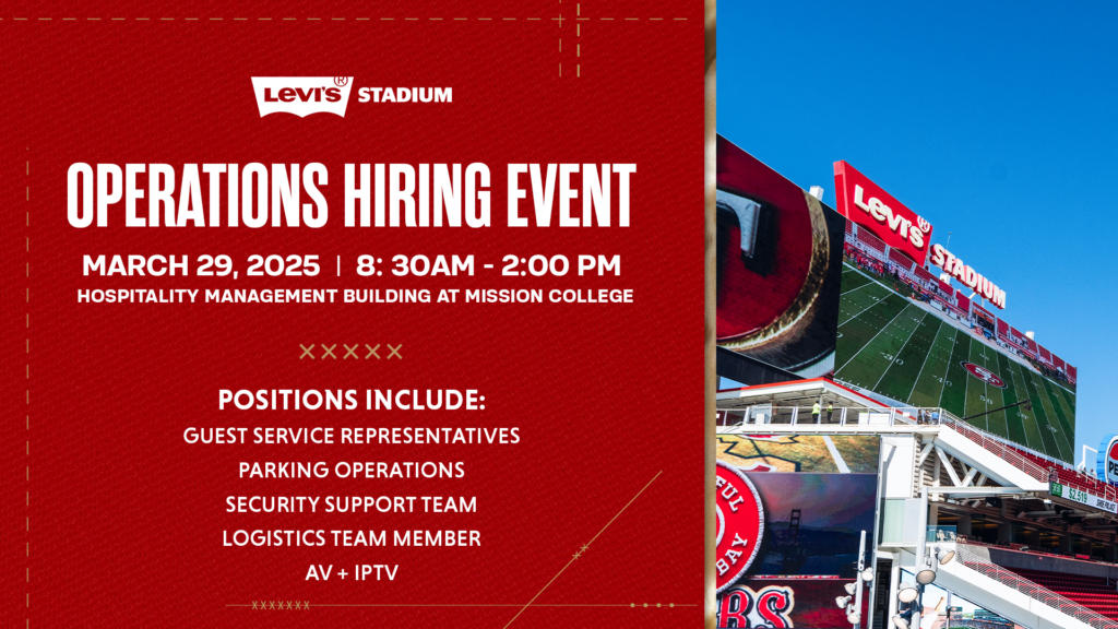 49ers and Levi's® Stadium to Host Job Fair for Gameday Employment Opportunities - Levi's® Stadium